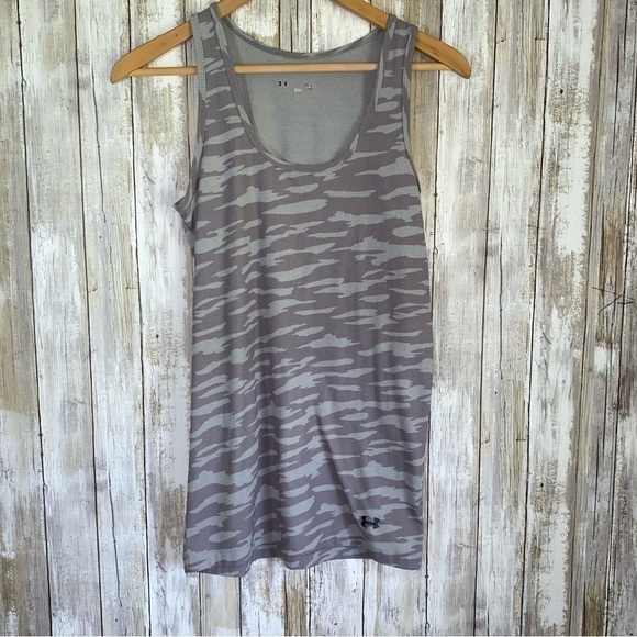 Under Armour Tops - Under Armor Grey Camo Fitted Tank